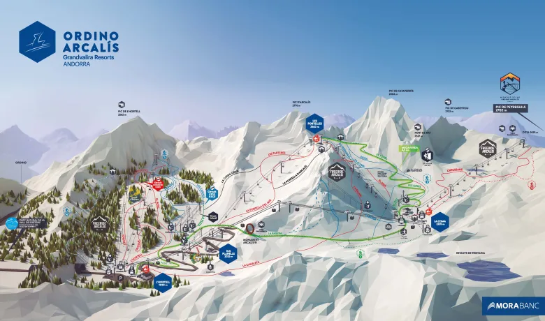 Mapa invierno Ordino Arcalis